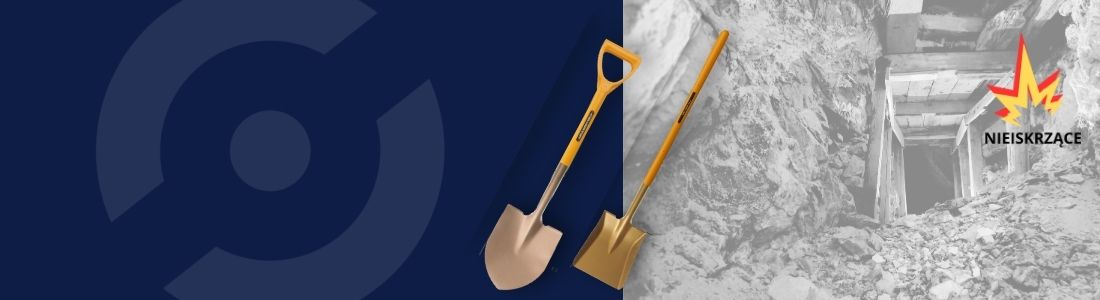 Łopaty, szpadle, szufelki w wykonaniu nieiskrzącym