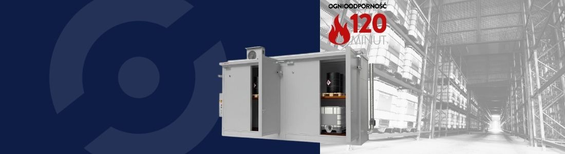 Magazyny chemiczne ognioodporne REI 120 wielopoziomowe