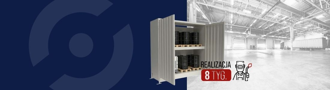 Magazyny chemiczne nieizolowane dostępne w 8 tygodni