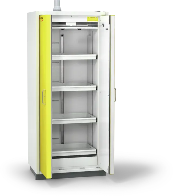 Szafa ognioodporna Topserw PRIME-90 L, 4 półki wysuwane, drzwi CLA żółte, CLASSIC, 90 min