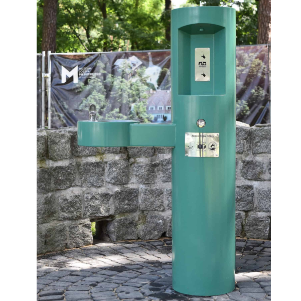 Stacja wody pitnej Zdrojownia GYM, źródełko, nalewak do butelek, sensor