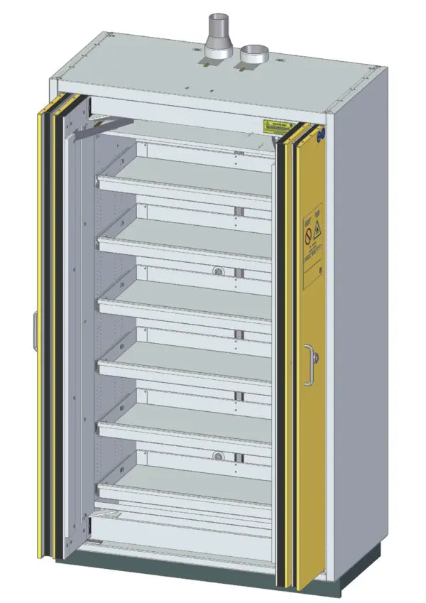 Szafa ognioodporna Topserw PRIME-90 XL, 6 półek wysuwanych, drzwi FSC żółte, PREMIUM, 90 min