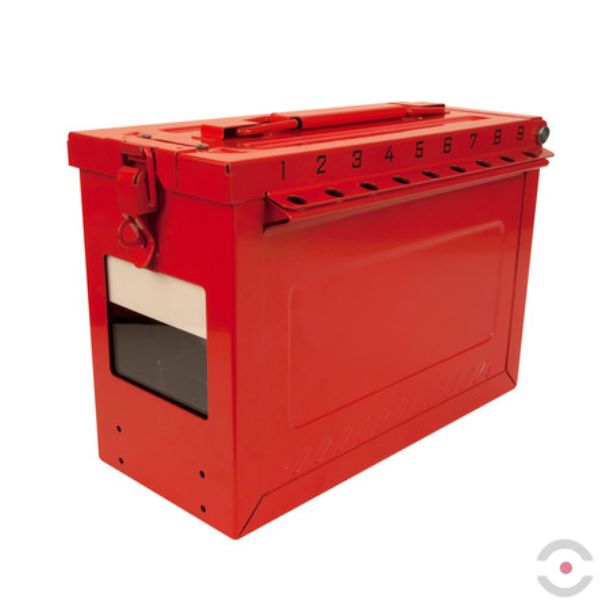 Skrzynka na blokady, 19 otworów, etykieta