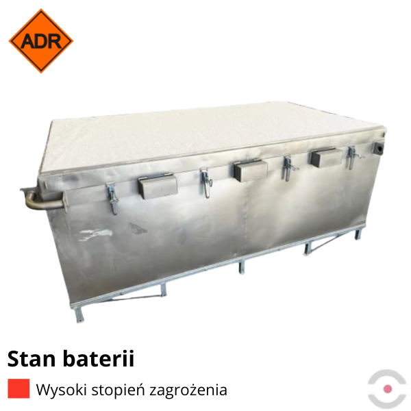 Pojemnik PG1 do transportu (ADR), składowania baterii i akumulatorów Topserw, 2993 l, stal nierdzewna, wypełniacz PyroBubbles