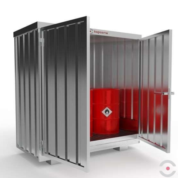Magazyn chemiczny izolowany Topserw SLT 1*2, S*G*W 2075*1075*2385 mm, galwanizowany, jednomodułowy