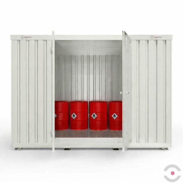 Magazyn chemiczny nieizolowany Topserw, SLH 4*3, S*G*W 4075*2875*2400 mm, 2*1000 l, jednomodułowy