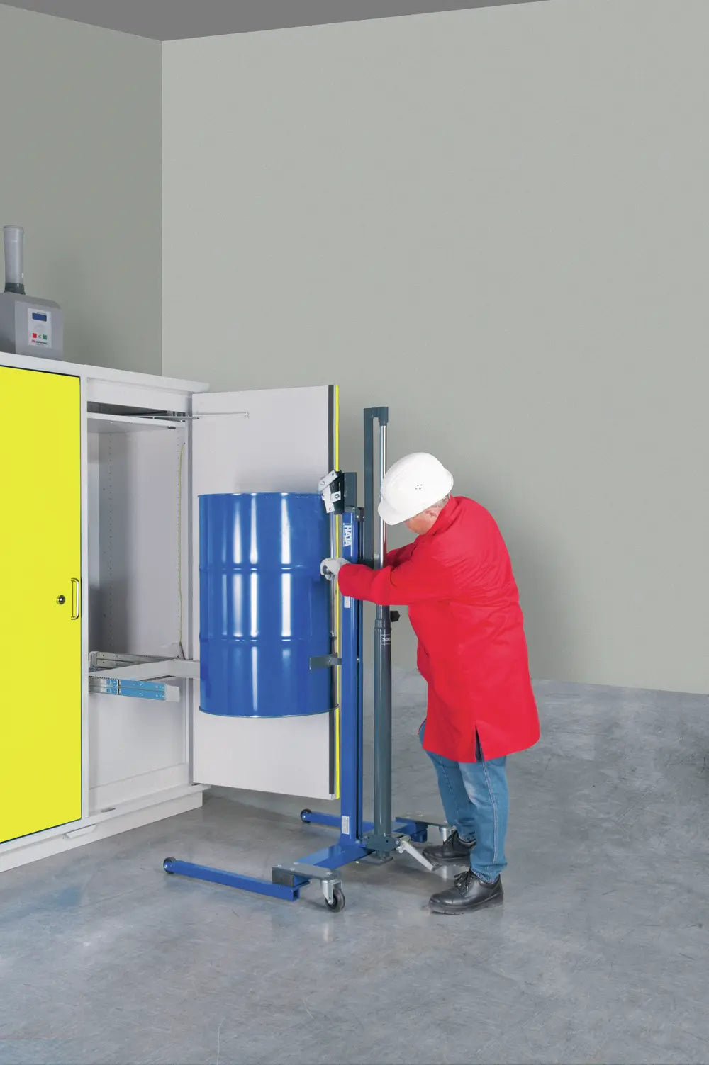 Szafa ognioodporna Topserw DRUM-90 XXL-2, beczka 200 l, drzwi CLA żółte, COMPACT, 90 min