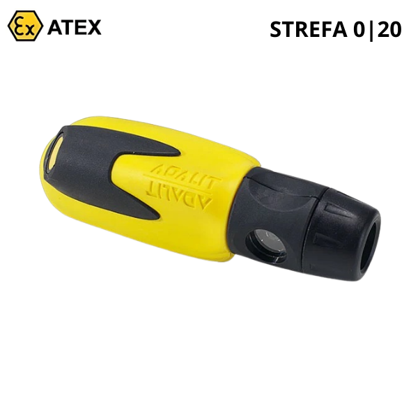 Latarka Ex ATEX Topserw ADALIT L-10 akumulatorowa, na hełm/kask, 1*LED, Zone ‘0’, ‘20’