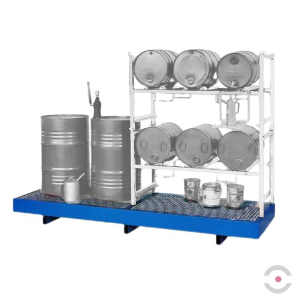 Wanna wychwytowa (WSP-4L) do regału (STR), 220 l, beczka 4*200 l, S*G*W 2750*890*260 mm, galwanizowana