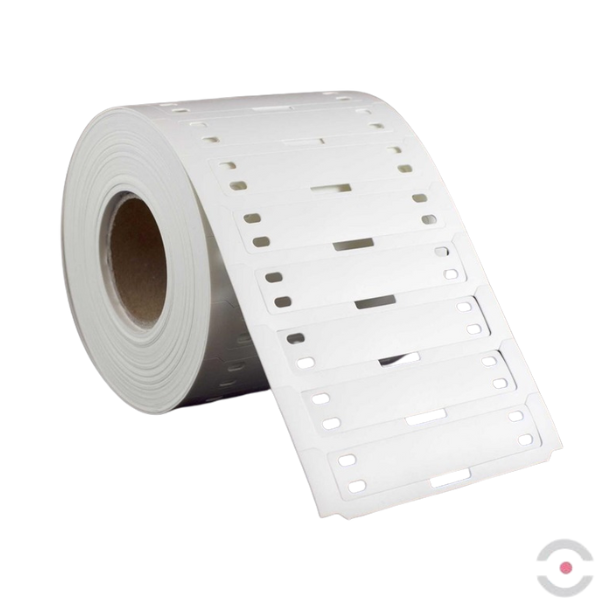 Etykiety do kabli (taśma/sztuka), S*D 60*12 mm, 500 szt., biały