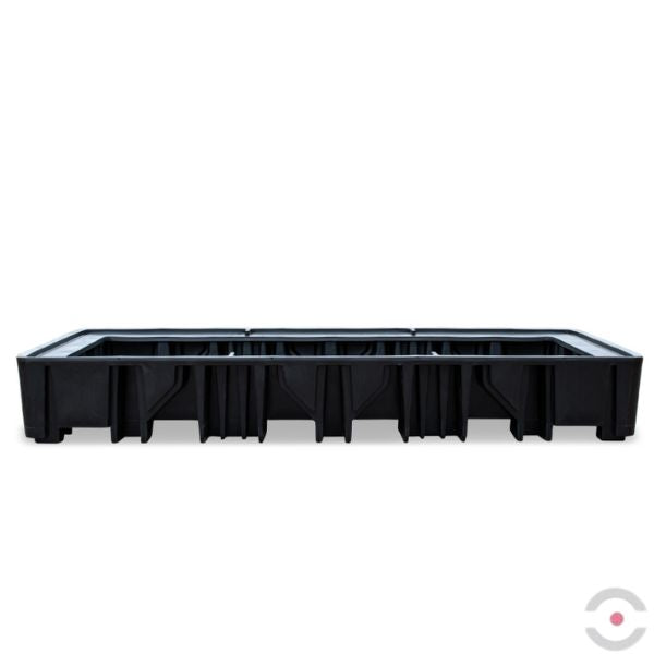 Wanna wychwytowa polietylenowa Topserw 1000 l, IBC 3*1000 l, bez kratownicy, czarny, MEGA