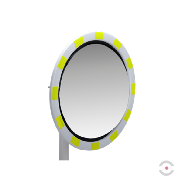 Lustro drogowe Dancop, PANORAMA Stockholm, poliwęglan, 60 cm, kąt obserwacji 180°, zielono-żółte