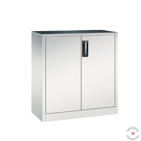 Szafa warsztatowa M, 1 półka, mata, drzwi dwuskrzydłowe, W*S*G 1000*930*400 mm, szary