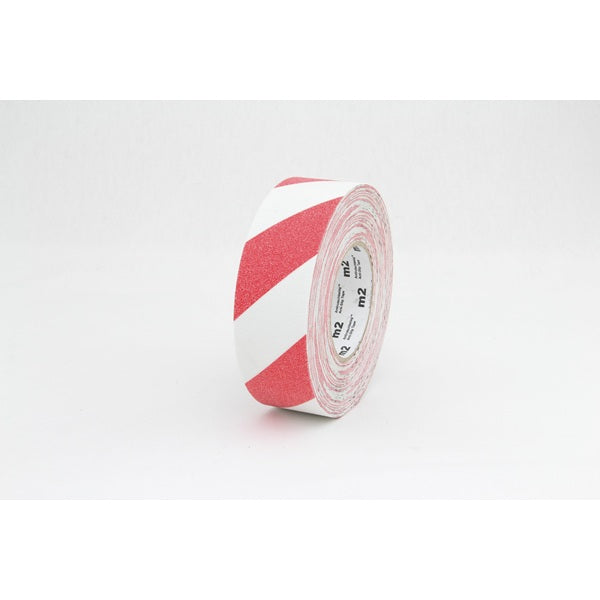 Taśma antypoślizgowa Hazard Warning, rolka, biała/czerwona, S*D 50 mm*18,3 m