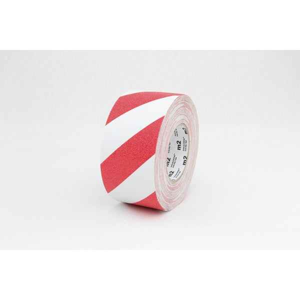 Taśma antypoślizgowa Hazard Warning, rolka, biała/czerwona, S*D 75 mm*18,3 m