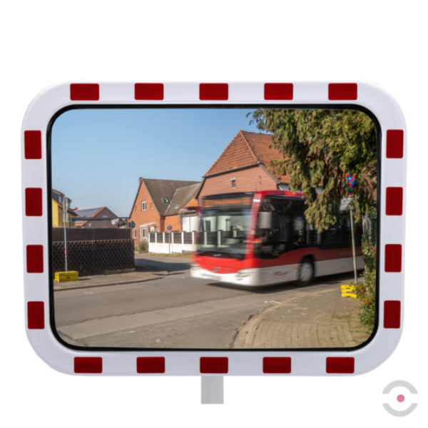 Lustro drogowe Dancop, London, akryl, 60*80 cm, biało-czerwone