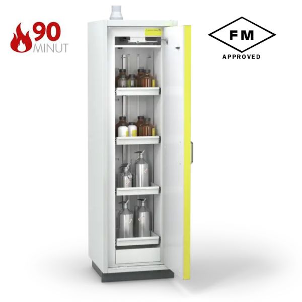 Szafa ognioodporna Topserw PRIME-90 M, 4 półki wysuwane, drzwi CLA żółte, CLASSIC, 90 min
