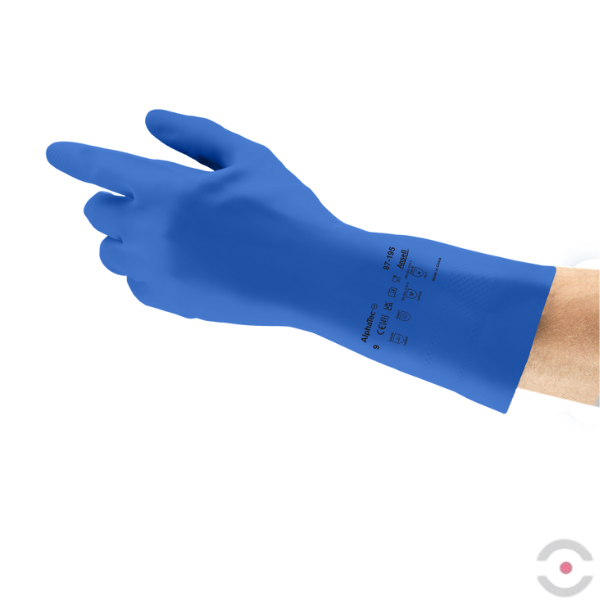 Rękawice przeciwchemiczne VersaTouch 87-195, Ansell, rozmiar 10, kolor niebieski