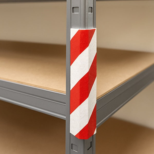 Elastyczny profil ostrzegawczo-ochronny Knuffi, typ AA, biały/czerwony, 1000 mm