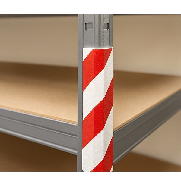 Elastyczny profil ostrzegawczo-ochronny Knuffi, typ AA, biały/czerwony, 5000 mm