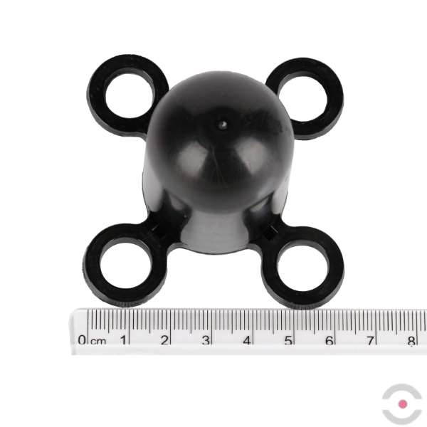 Zestaw 6*słupek polietylenowy, okrągły, śr. 40 mm, łańcuch 10 m, 6*podstawa, żółty/czarny