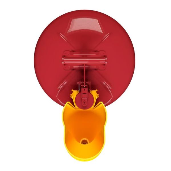 Pojemnik zabezpieczający Justrite stalowy na płyny łatwopalne 9,5 l, Typ I, lejek, czerwony