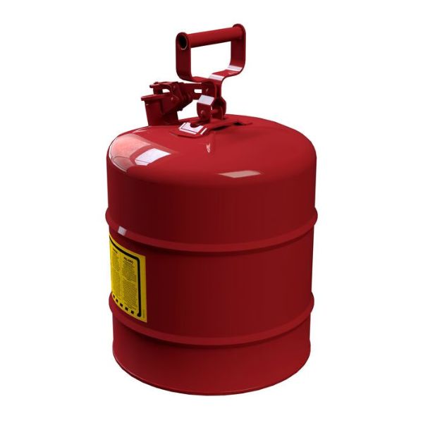 Pojemnik zabezpieczający Justrite stalowy na płyny łatwopalne 19 l, Typ I, czerwony