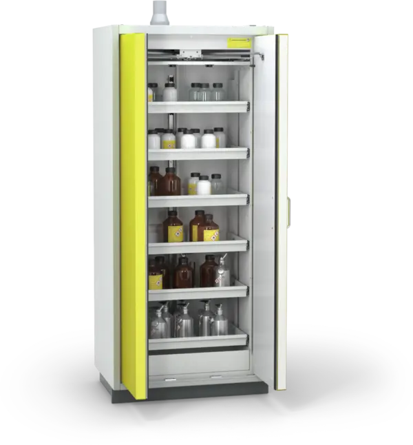 Szafa ognioodporna Topserw PRIME-90 L, 6 półek wysuwanych, drzwi CLA/O żółte, CLASSIC, 90 min