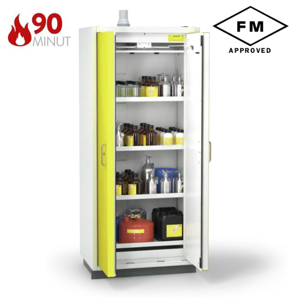 Szafa ognioodporna Topserw SAFE-90 L, 4 półki, drzwi CLA żółte, CLASSIC, 90 min