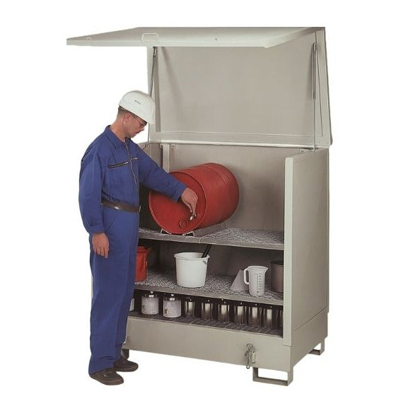 Półka kratowa (małe pojemniki, 1*beczka 60 l) S*G 1260*500 mm, 1 poziom