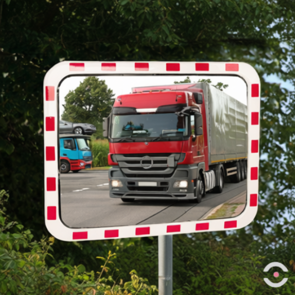 Lustro drogowe Dancop, London, akryl, 80*100 cm, biało-czerwone