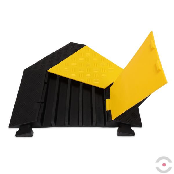 Osłona kabla z otwieraną pokrywą, 45° lewa, 5 przejść