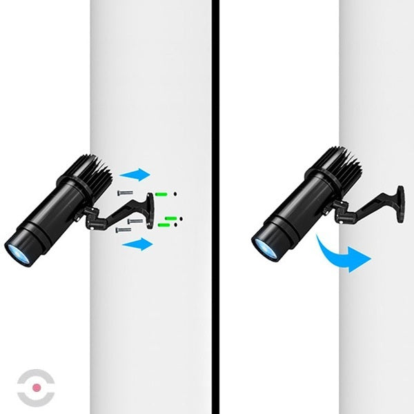 Projektor przemysłowy LED GOBO, 50W, optyka 20°, wewnętrzny, stały, IP20