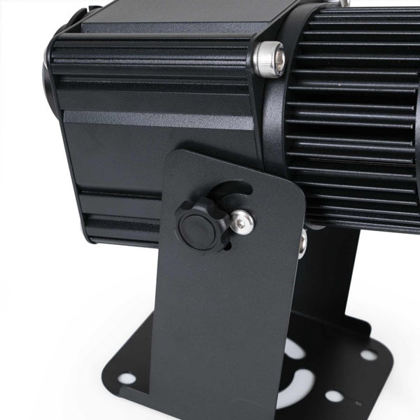 Projektor przemysłowy LED GOBO, 100W, optyka 18°, zewnętrzny, stały, 4 soczewki, IP65