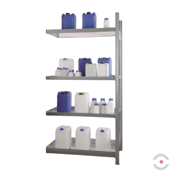 Regał półkowy Topserw, 4*półka (taca wychwytowa), moduł dodatkowy, S*G*W 1010*635*2000 mm