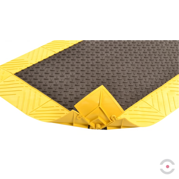 Mata ergonomiczna Notrax, 621 Diamond Flex Lok Solid, modułowa, PVC, 76 cm x 152 cm, obszar suchy, czarny