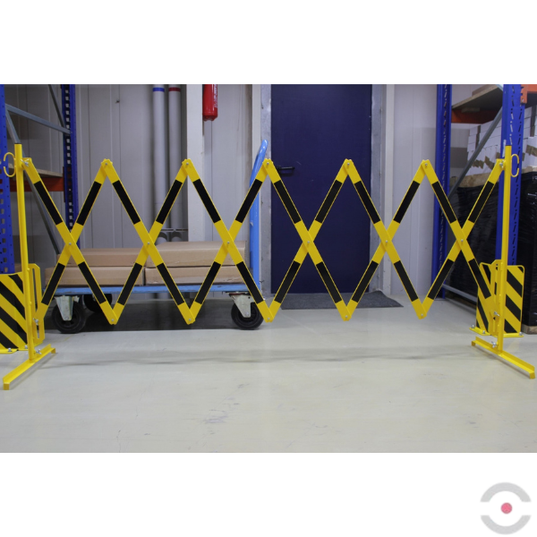 Bariera nożycowa, dł. 4000 mm, żółty/czarny