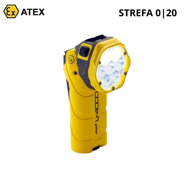 Latarka Ex ATEX Topserw ADALIT L-4000A bateryjna, ruchoma głowica, 7*LED, Zone ‘0’, ‘20’