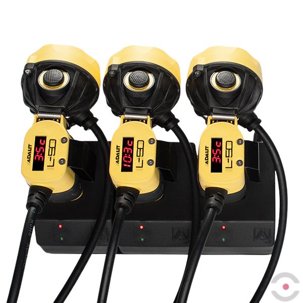 Latarka Ex ATEX Topserw ADALIT L50+, akumulatorowa, na hełm/kask, Zone ‘0’, ‘20’