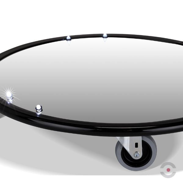 Lustro inspekcyjne Dancop, SPEXI, akryl, okrągłe 35 cm, kółka, LED