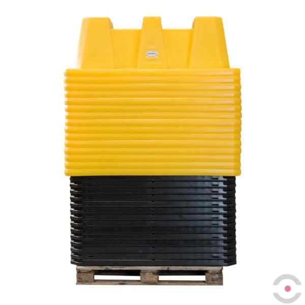 Wanna wychwytowa polietylenowa Topserw 250 l, beczka 2*200 l, kratownica, stos, czarny, MEDIUM