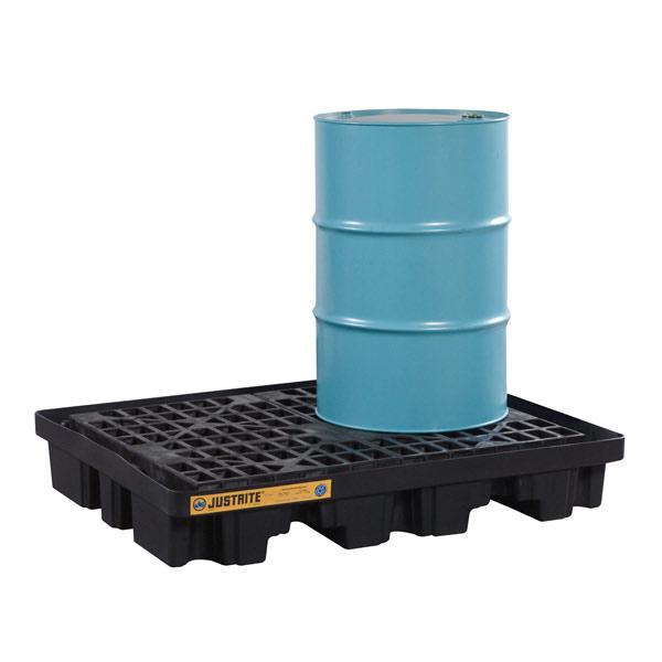 Wanna wychwytowa Justrite, 254 l, beczka 2*200 l, kratownica, czarny, LOW