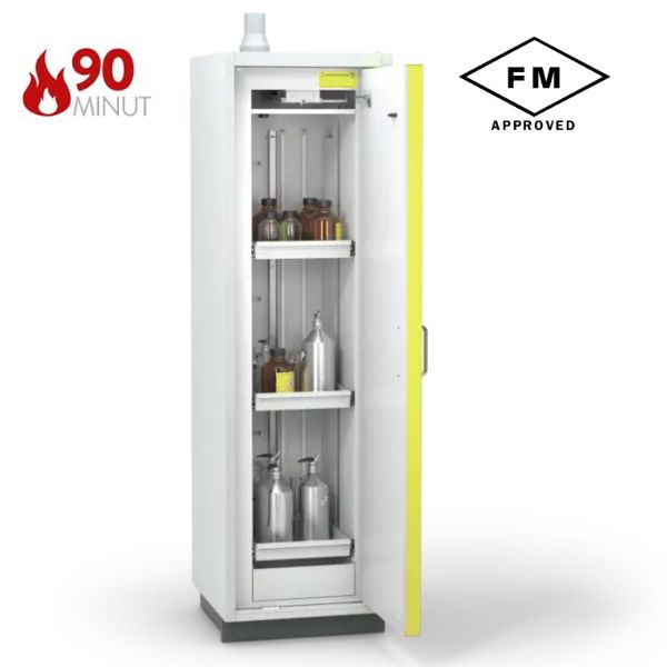 Szafa ognioodporna Topserw PRIME-90 M, 3 półki wysuwane, drzwi CLA żółte, CLASSIC, 90 min