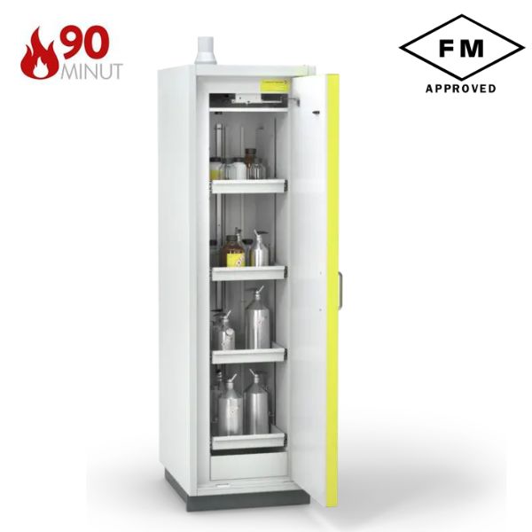 Szafa ognioodporna Topserw PRIME-90 ML, 4 półki wysuwane, drzwi CLA żółte, CLASSIC, 90 min
