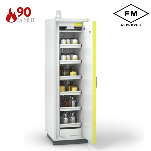 Szafa ognioodporna Topserw PRIME-90 ML, 6 półek wysuwanych, drzwi CLA żółte, CLASSIC, 90 min