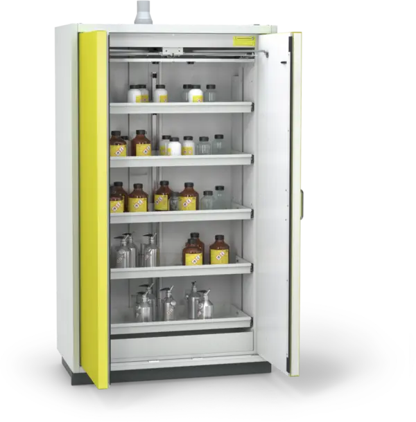 Szafa ognioodporna Topserw PRIME-90 XL, 5 półek wysuwanych, drzwi CLA/O żółte, CLASSIC, 90 min