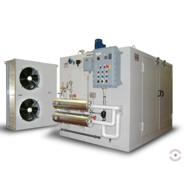 Komora (szafa) grzewcza Amarc, 2 strefy grzewcze, 4+8*200 l/1+2 IBC, 1 poziom, ogrzewanie elektryczne, 100°C