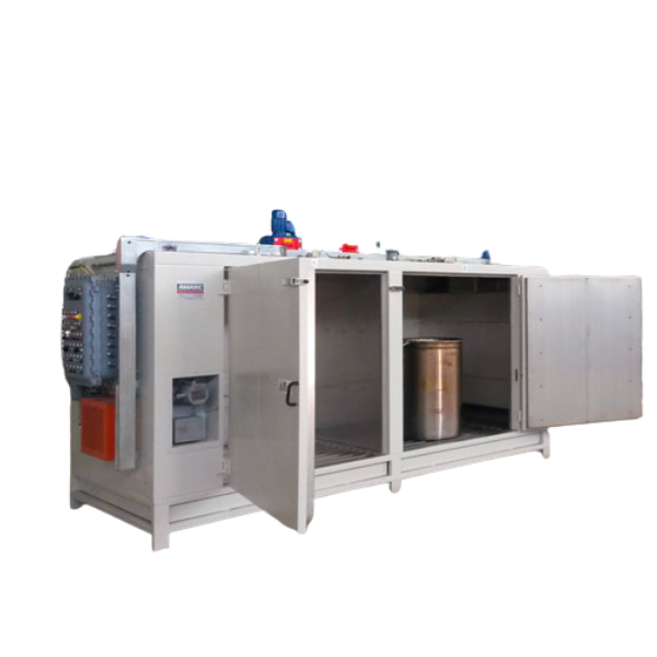 Komora (szafa) grzewcza Amarc, 2 strefy grzewcze, 4+4*200 l/1+1 IBC, 1 poziom, ogrzewanie elektryczne, 100°C