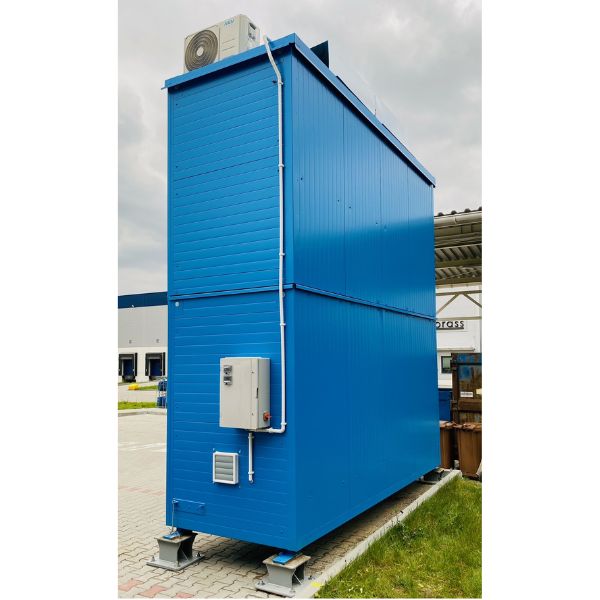 Magazyn substancji niebezpiecznych izolowany Topserw, WSC 3 poziomy, 36*200 l beczka/paleta, 1*drzwi dwuskrzydłowe, jednomodułowy