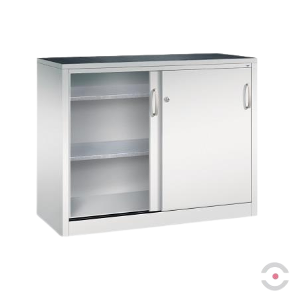 Szafa warsztatowa M, 1 półka, mata, drzwi przesuwne, W*S*G 1000*1200*500 mm, szary